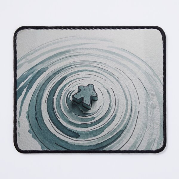 Item preview, Teal Watercolor Meeple Floating in the Water   designed and sold by TackyTime.