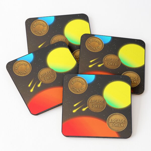 Item preview, ❇️ INSERT COIN TO CONTINUE COLLECTION ❇️ -  Arcade Token – Meteor Shower Edition designed and sold by WheelieGdArt.