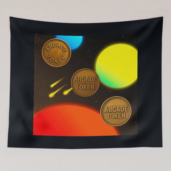 Item preview, ❇️ INSERT COIN TO CONTINUE COLLECTION ❇️ -  Arcade Token – Meteor Shower Edition designed and sold by WheelieGdArt.