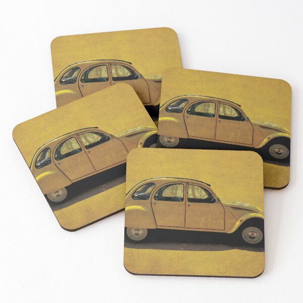 Item preview, yellow citroen 2cv on yellow background designed and sold by younglen.