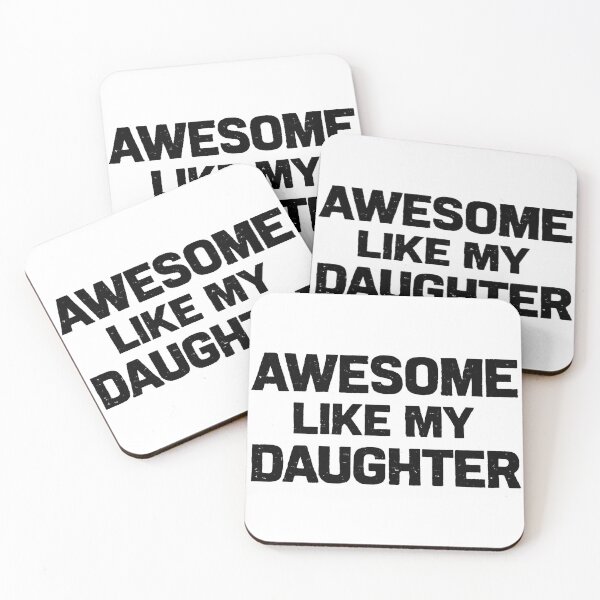 Item preview, Awesome Like My Daughter Retro Typography Proud Parent Funny Gift T-Shirt designed and sold by Teetreasure2.