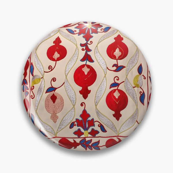 Item preview, Uzbekistan Pomegranate Suzani Embroidery  designed and sold by Vicky Brago-Mitchell®.