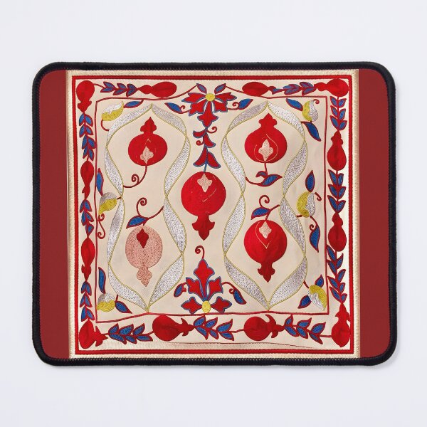 Item preview, Uzbekistan Pomegranate Suzani Embroidery  designed and sold by Vicky Brago-Mitchell®.