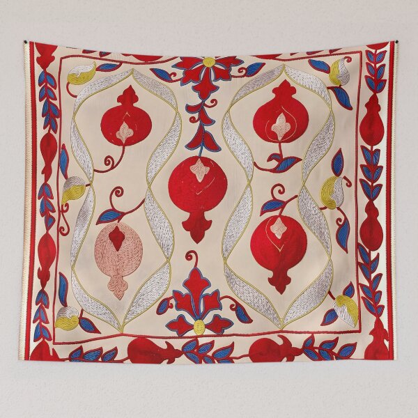 Item preview, Uzbekistan Pomegranate Suzani Embroidery  designed and sold by Vicky Brago-Mitchell®.