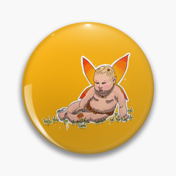 Item preview, Baby Summer Fairy Picking Flowers. designed and sold by TheMossAndMermaid.