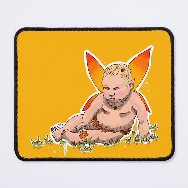 Item preview, Baby Summer Fairy Picking Flowers. designed and sold by TheMossAndMermaid.