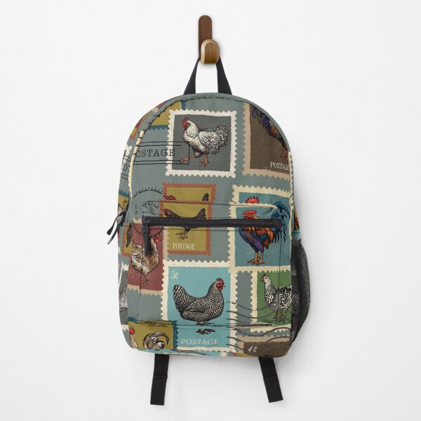Item preview, Vintage chicken stamps designed and sold by InkRiot Studios.