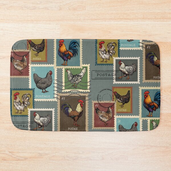 Item preview, Vintage chicken stamps designed and sold by InkRiot Studios.