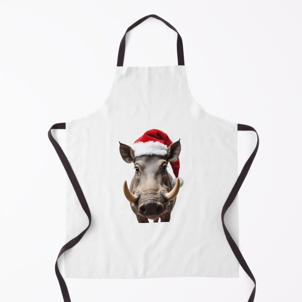 Item preview, Funny Warthog Animal Wearing Christmas Hat designed and sold by archarlyfitnes.