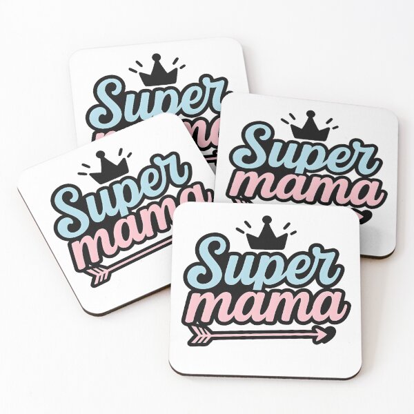 Item preview, Super Mama Cute Crown Arrow Typographic Gift designed and sold by Nuvoro Gifts.
