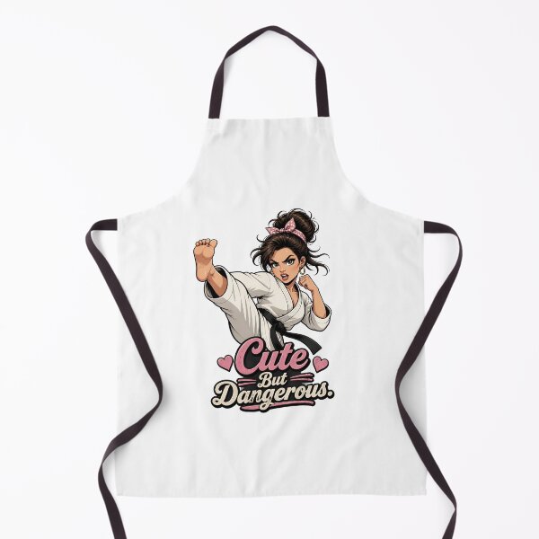 Item preview, "Cute But Dangerous" – Retro Karate Girl  designed and sold by MusesWhispers.