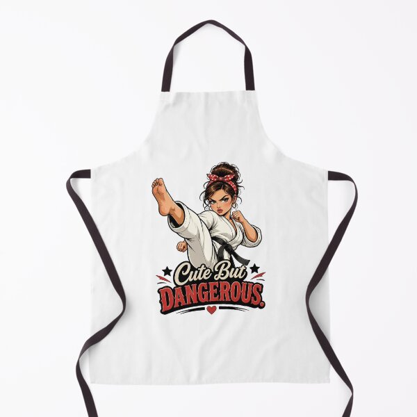 Item preview, "Cute But Dangerous" – Retro Karate Girl  designed and sold by MusesWhispers.