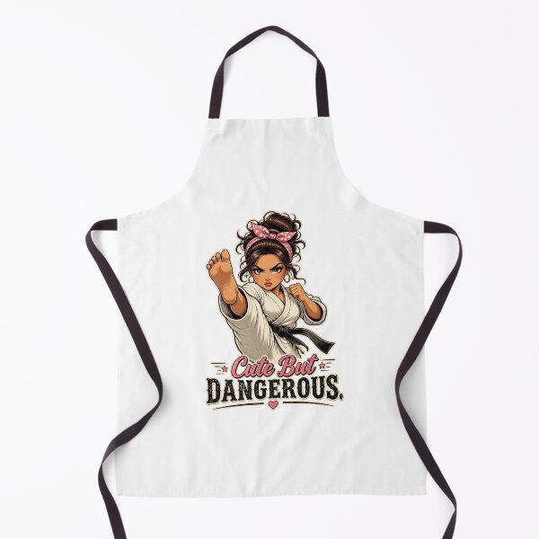Item preview, "Cute But Dangerous" – Retro Karate Girl  designed and sold by MusesWhispers.