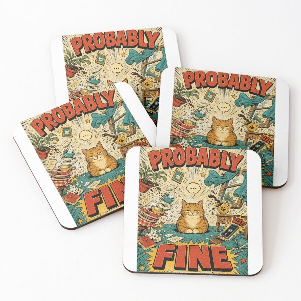 Item preview, Funny Cat Chaos Retro Comic Humor Illustration Art designed and sold by MotivaChic.