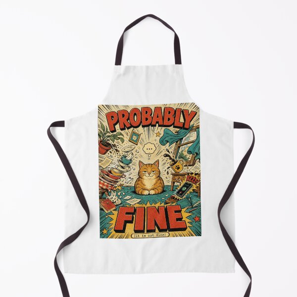 Item preview, Funny Cat Chaos Retro Comic Humor Illustration Art designed and sold by MotivaChic.