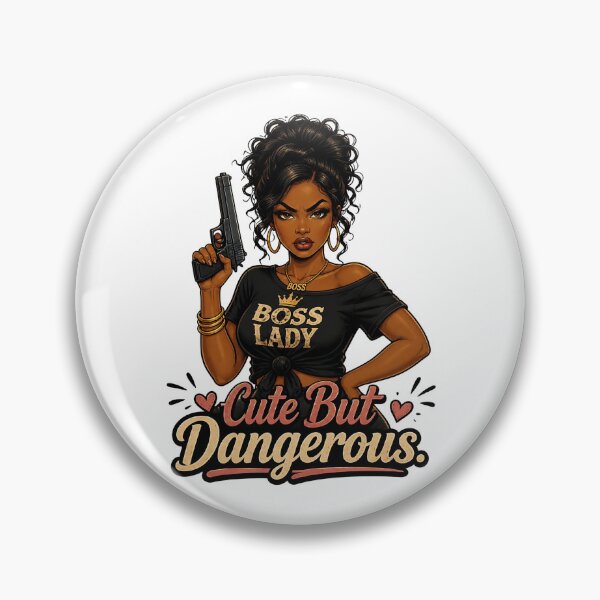 Item preview,  "Cute But Dangerous" Retro Boss Lady  designed and sold by MusesWhispers.