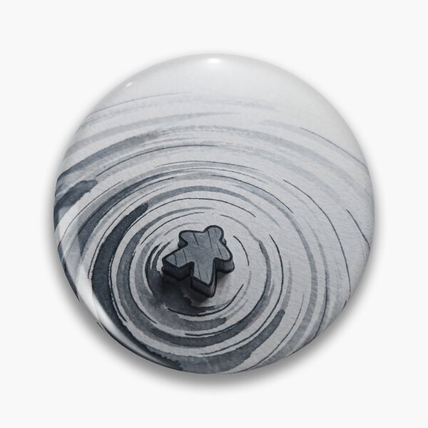 Item preview, Black White Watercolor Meeple Floating in the Water   designed and sold by TackyTime.
