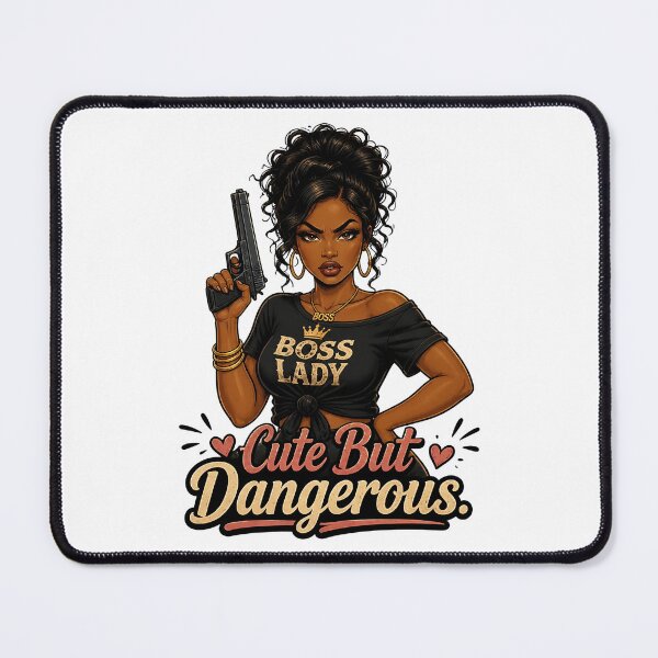 Item preview, "Cute But Dangerous" Retro Boss Lady designed and sold by MusesWhispers.