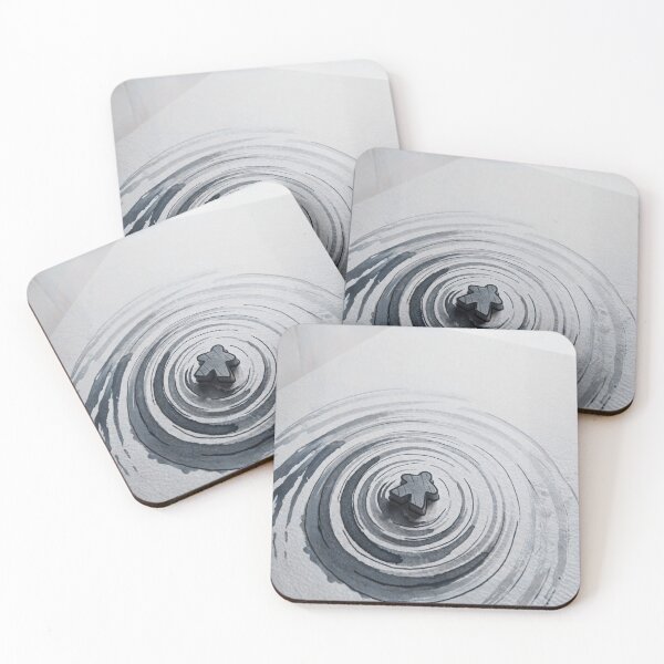 Item preview, Black White Watercolor Meeple Floating in the Water   designed and sold by TackyTime.