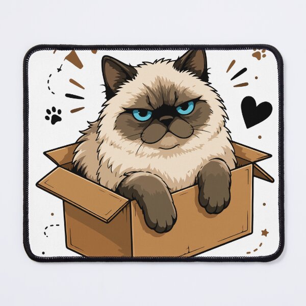 Item preview, Funny Grumpy Cat in Box Too Pawfect to Care Graphic designed and sold by banglalook.