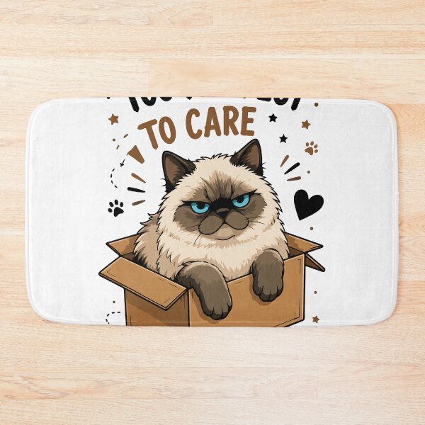 Item preview, Funny Grumpy Cat in Box Too Pawfect to Care Graphic designed and sold by banglalook.