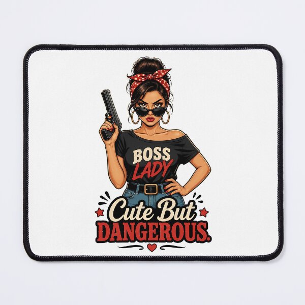Item preview, "Cute But Dangerous" Retro Boss Lady  designed and sold by MusesWhispers.