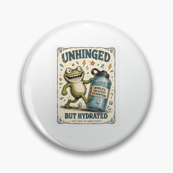 Item preview, Funny Hydration Frog Vintage Self Care Humor Illustration designed and sold by MotivaChic.