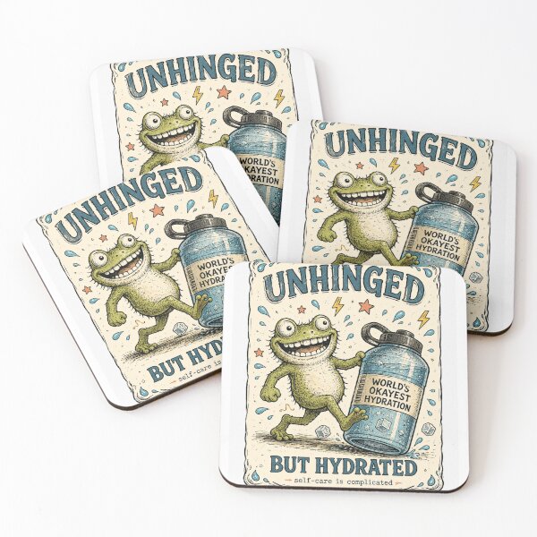 Item preview, Funny Hydration Frog Vintage Self Care Humor Illustration designed and sold by MotivaChic.