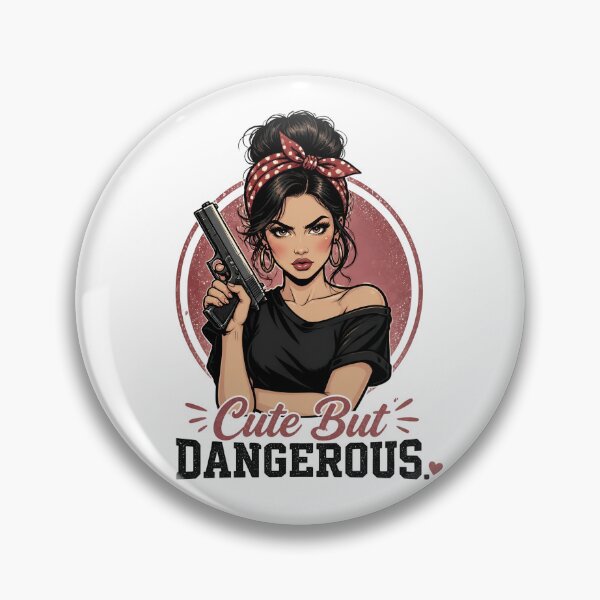 Item preview, "Cute But Dangerous" Retro Boss Lady  designed and sold by MusesWhispers.