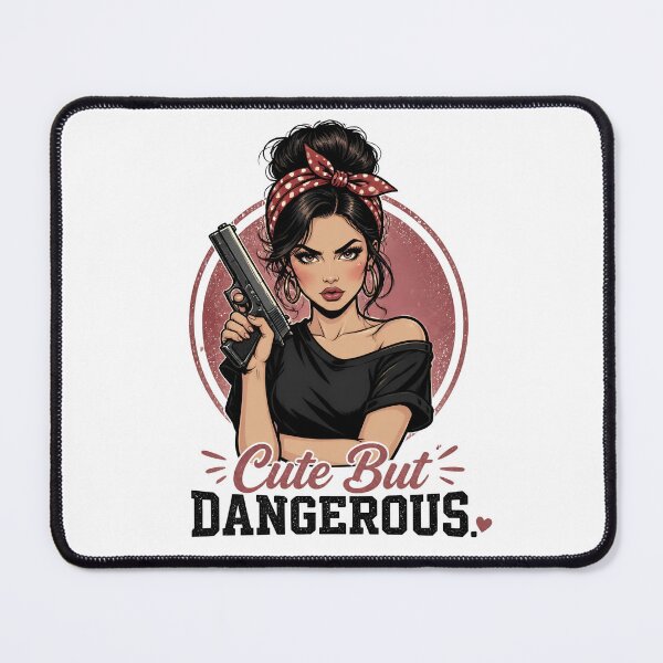 Item preview, "Cute But Dangerous" Retro Boss Lady designed and sold by MusesWhispers.