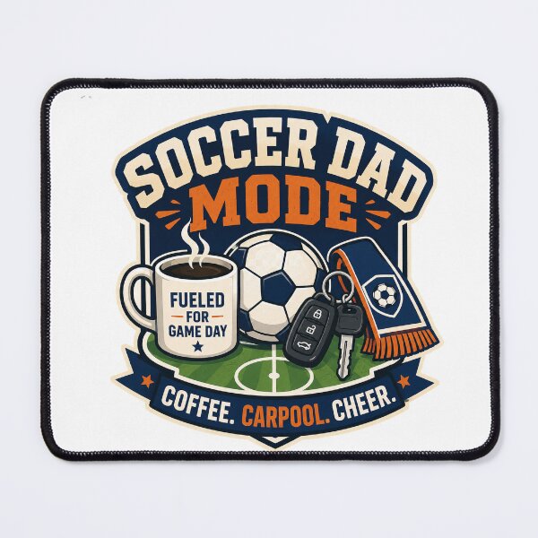 Item preview, Soccer Dad Mode Coffee Carpool Cheer Game Day Design designed and sold by Concrete Coffee Studio.