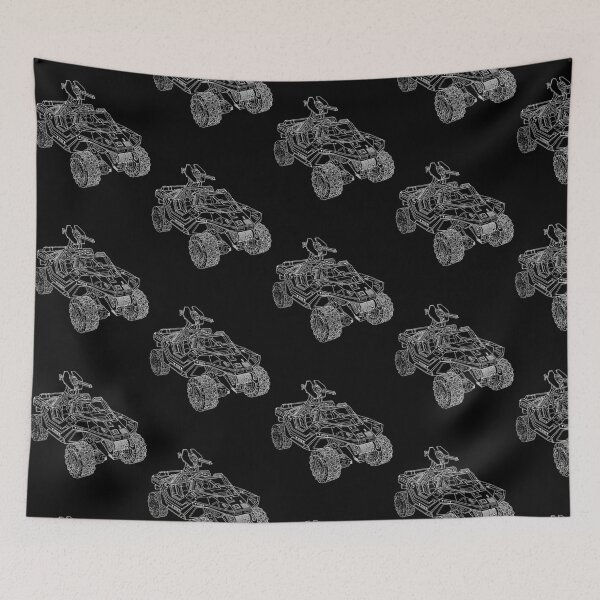 Item preview, Unsc Warthog - White Outline designed and sold by archarlyfitnes.
