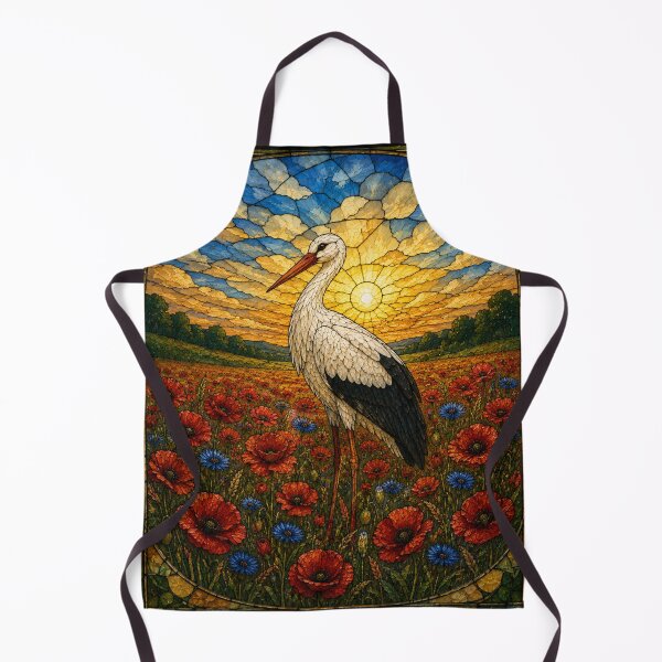 Item preview, Stork at Sunset – Stained Glass Meadow designed and sold by Karszul.