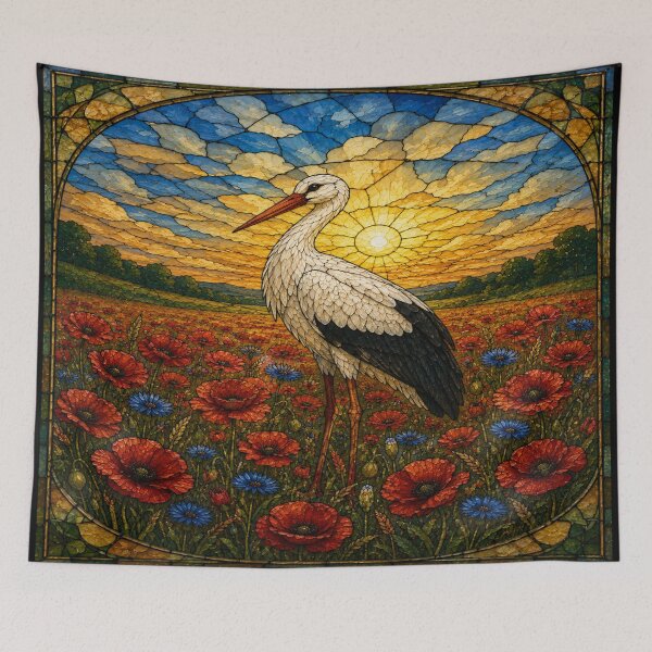 Item preview, Stork at Sunset – Stained Glass Meadow designed and sold by Karszul.