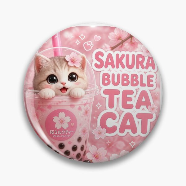 Item preview, sakura bueble tea cat designed and sold by no kawaii no life.