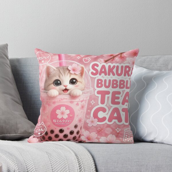 Item preview, sakura bueble tea cat designed and sold by no kawaii no life.