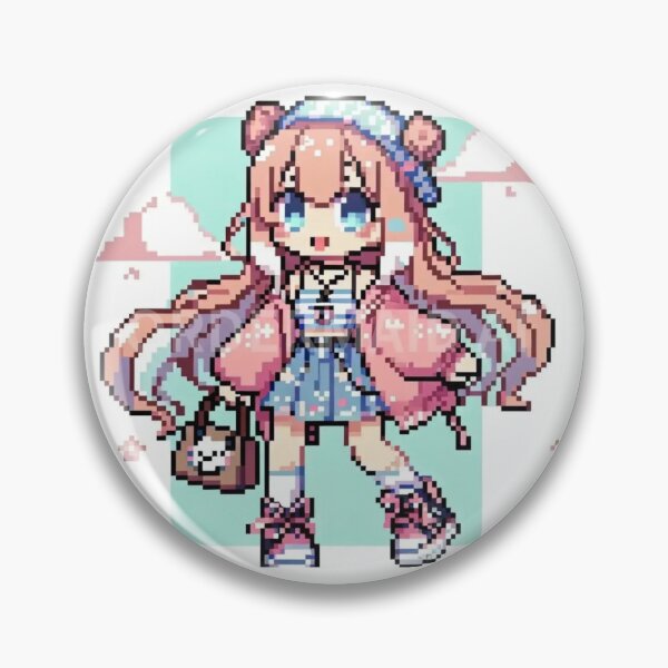 Item preview, Pixel Art Girl Chibi Anime Retro Gaming Aesthetic designed and sold by EchoWave11.
