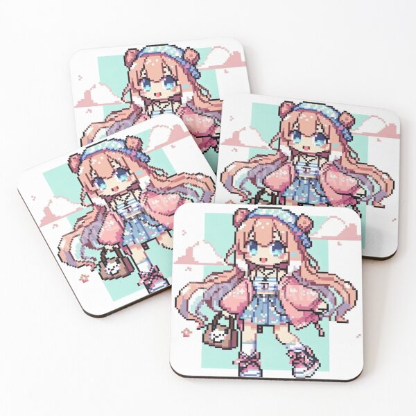 Item preview, Pixel Art Girl Chibi Anime Retro Gaming Aesthetic designed and sold by EchoWave11.
