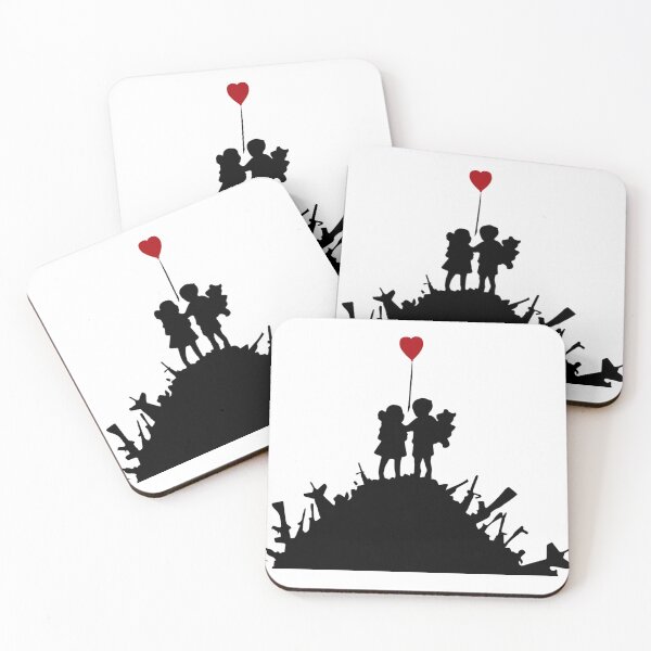 Item preview, Banksy girl and boy with balloon heart designed and sold by Raseelvm.