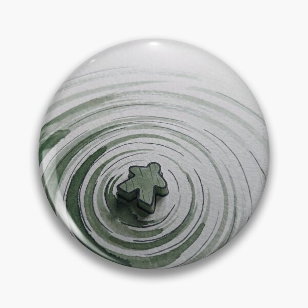 Item preview, Green Watercolor Meeple Floating in the Water   designed and sold by TackyTime.