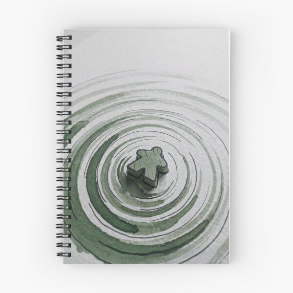 Item preview, Green Watercolor Meeple Floating in the Water   designed and sold by TackyTime.