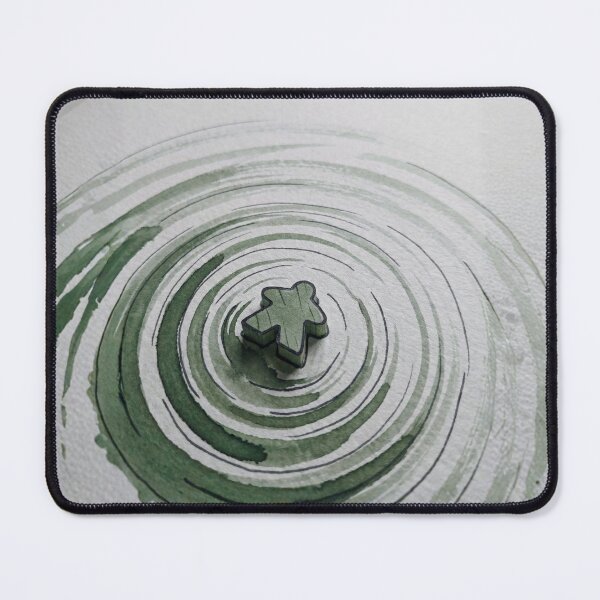 Item preview, Green Watercolor Meeple Floating in the Water   designed and sold by TackyTime.