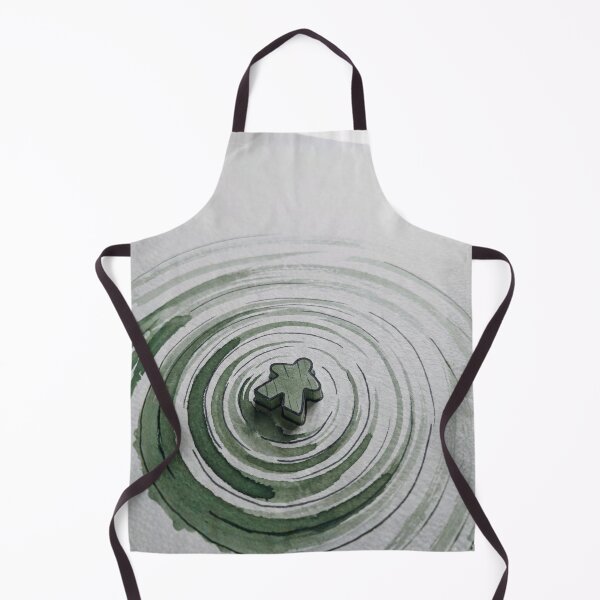 Item preview, Green Watercolor Meeple Floating in the Water   designed and sold by TackyTime.