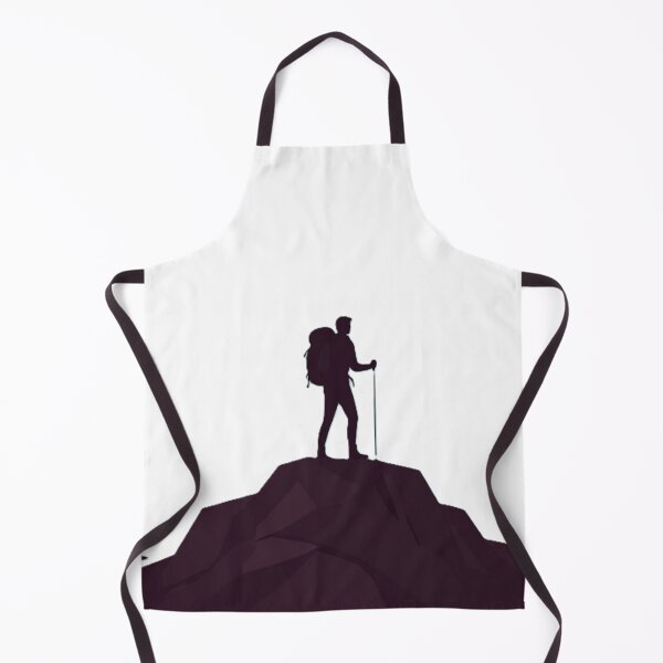 Item preview, Hiking Silhouette Mountain Summit - Minimalist Adventure Traveler Art designed and sold by myforestfog.