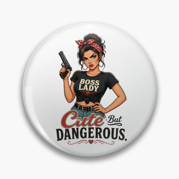 Item preview,  "Cute But Dangerous" Retro Boss Lady  designed and sold by MusesWhispers.