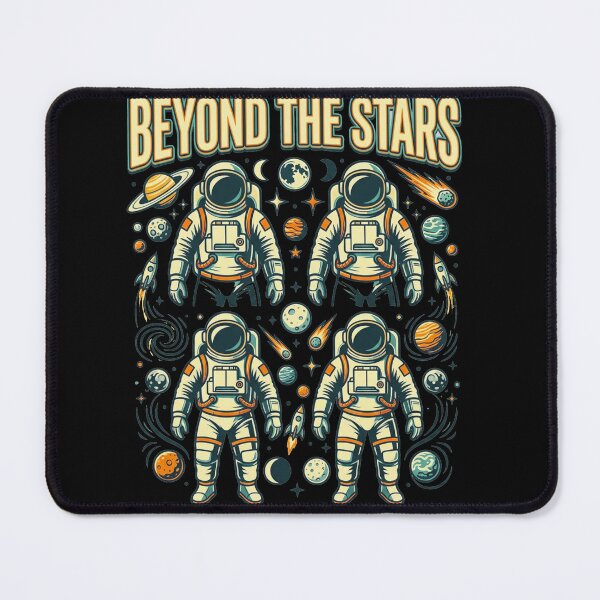 Item preview, Beyond The Stars Astronaut Space Adventure Retro Graphic T-Shirt designed and sold by @SHINTOSARTSTORE.