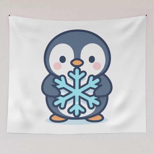Item preview, Snowflake Magic Penguin - Winter Kawaii Sticker designed and sold by foryouandyours.