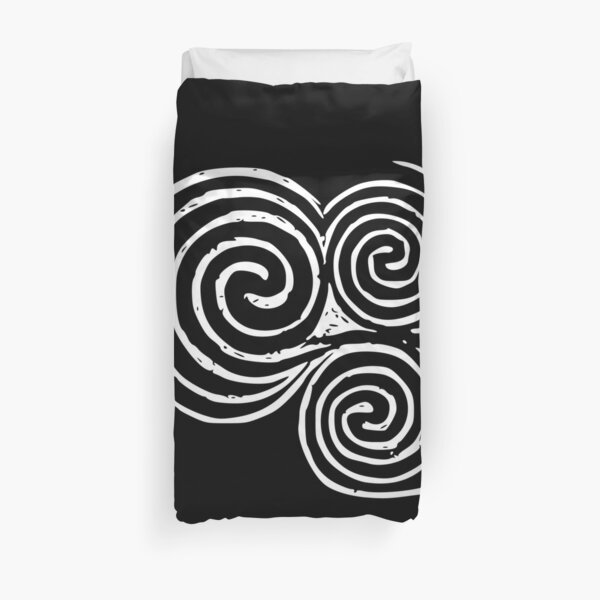 Celtic Triskelion, Newgrange - White Duvet Cover