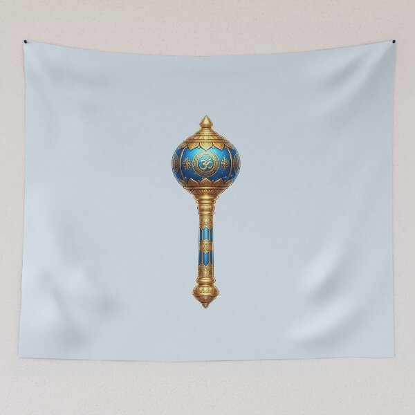 Item preview, Divine Hanuman Gada Om Symbol designed and sold by hutofdesigns.