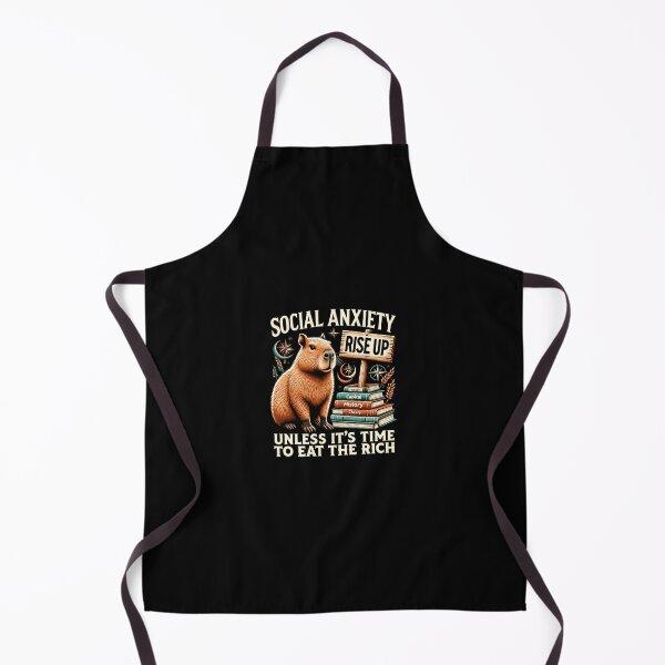 Item preview, Social Anxiety Rise Up Eat The Rich Capybara T-Shirt designed and sold by artlife4.